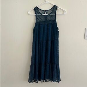 Sheer lace lined Sleeveless Dress